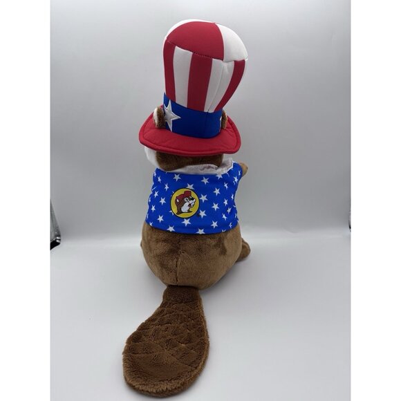 Buc-ees Plush Beaver Uncle Sam Fourth of July 4th USA Patriotic Stuffed Animal - Picture 4 of 7